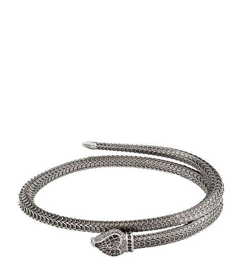 gucci snake head bracelet|gucci silver bangle bracelet.